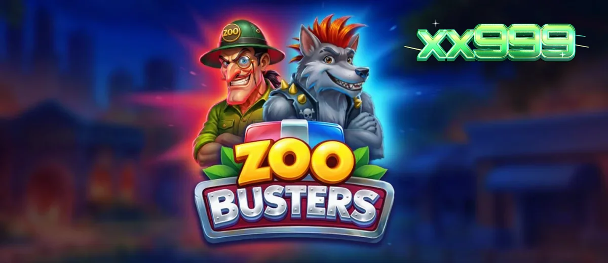 Zoo Busters স্লট গেমের রঙিন এবং বিদ্রোহী প্রাণীদের দৃশ্য